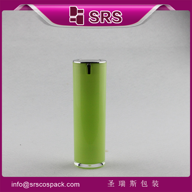 A021 SRS acrylic round no cap 15 ml airless bottle